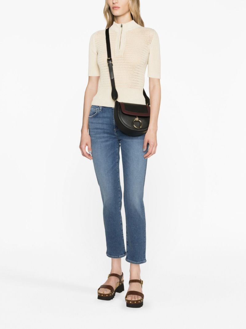 Black Arlene Leather Cross-body Bag