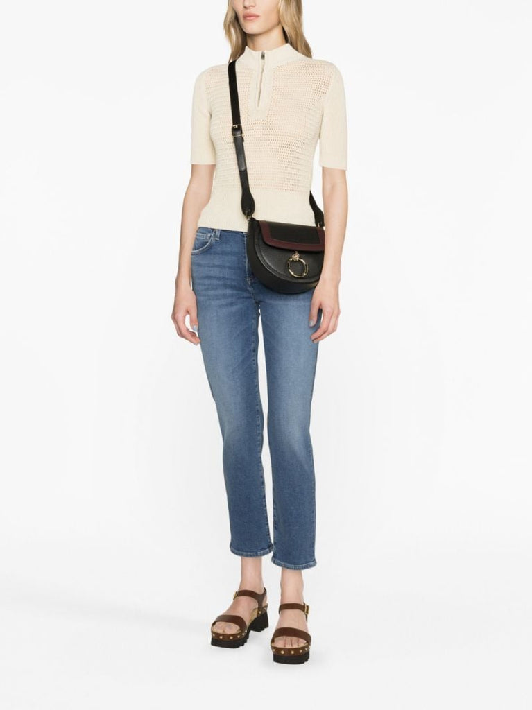 Black Arlene Leather Cross-body Bag