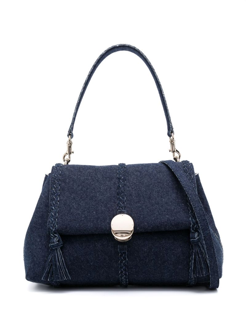 Blue Penelope Medium Denim Shoulder Bag