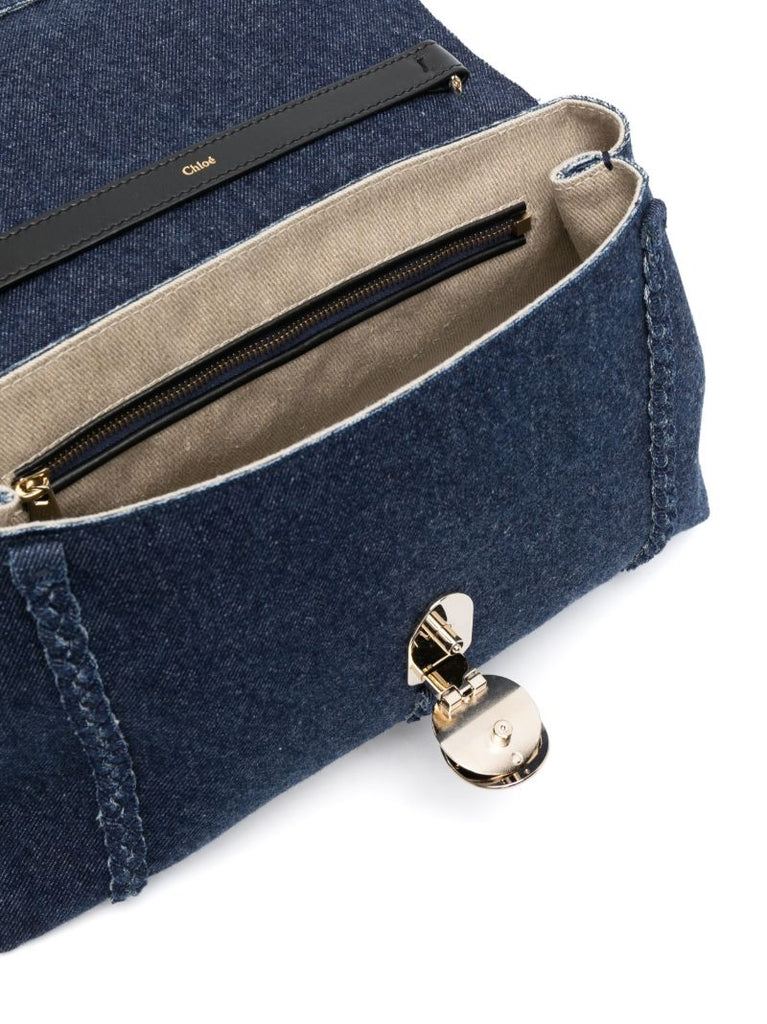 Blue Penelope Medium Denim Shoulder Bag