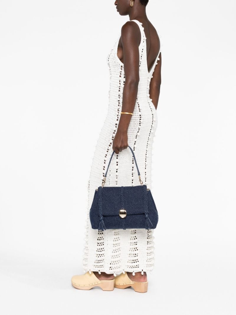 Blue Penelope Medium Denim Shoulder Bag