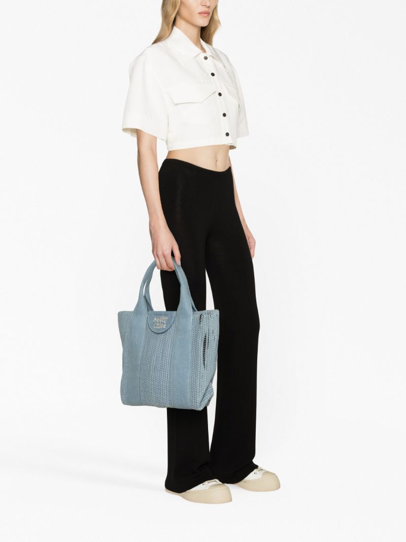 Blue Laetizia Denim Tote Bag
