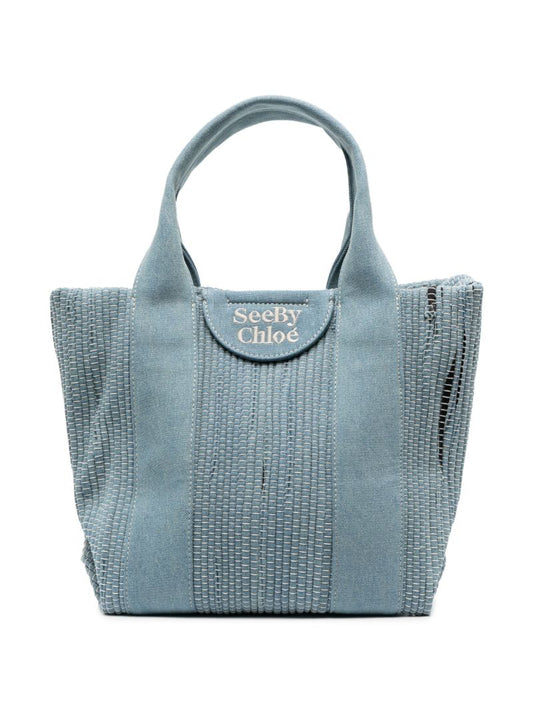 Blue Laetizia Denim Tote Bag