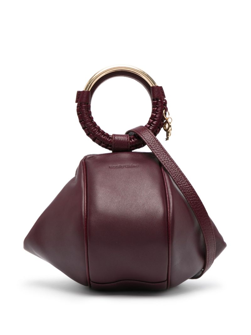 Purple Leather Hana Crossbody Bag