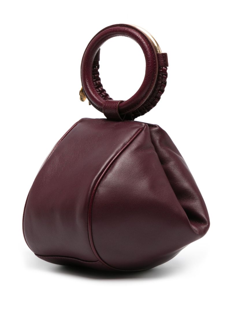 Purple Leather Hana Crossbody Bag