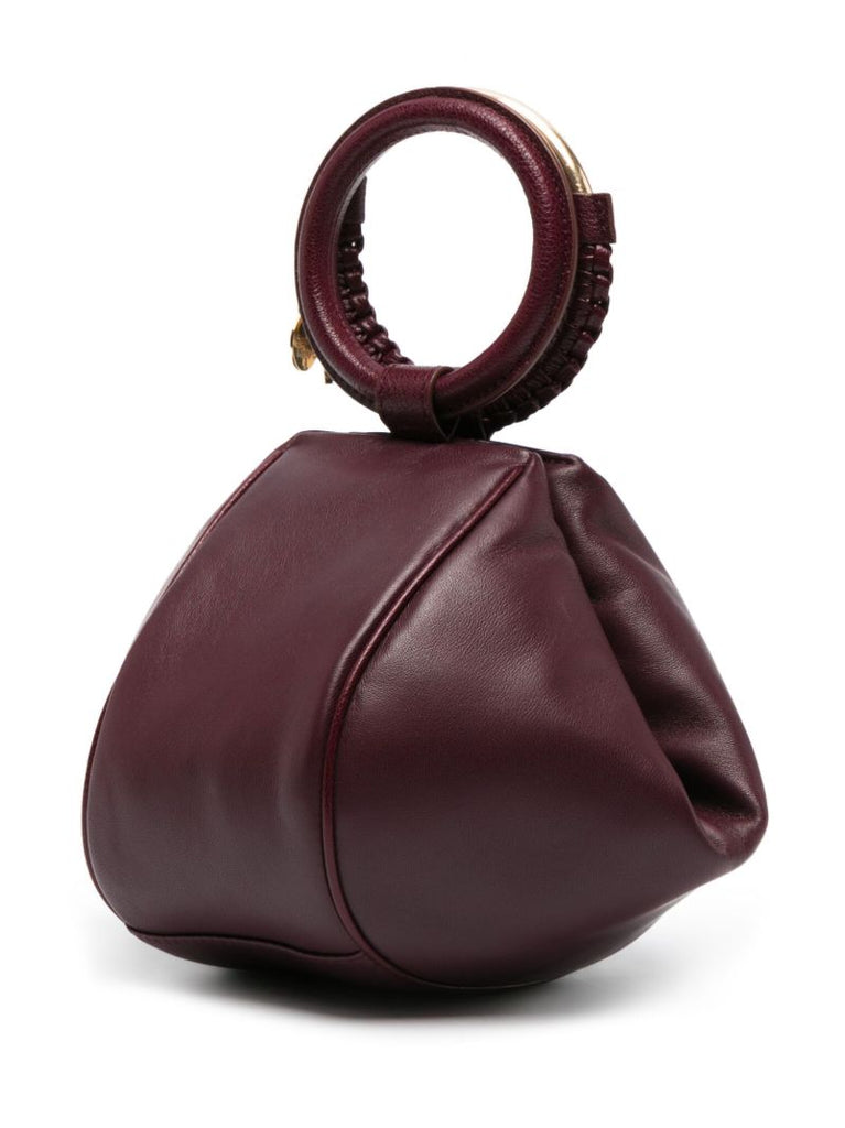 Purple Leather Hana Crossbody Bag