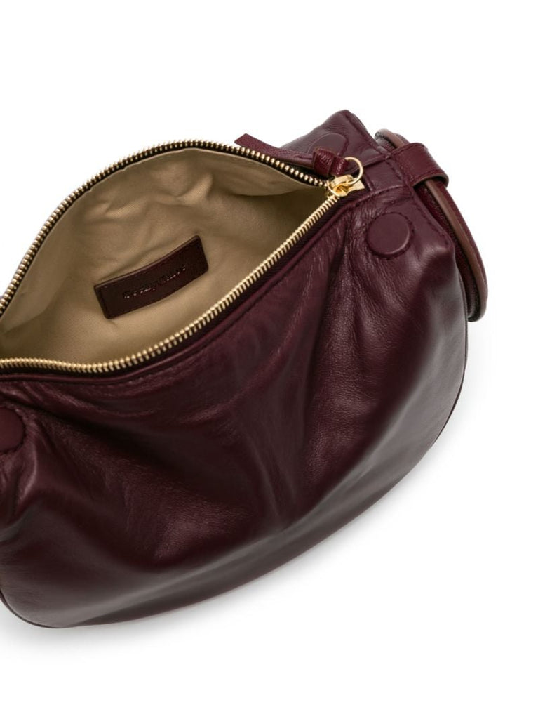 Purple Leather Hana Crossbody Bag