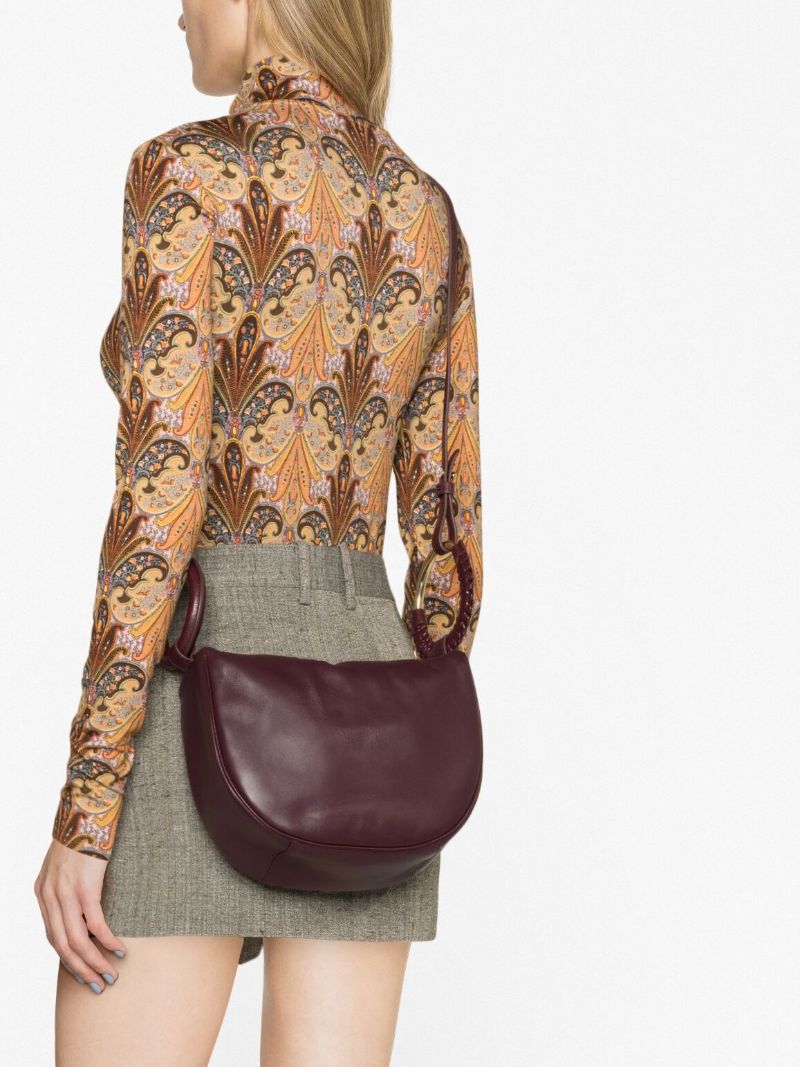 Purple Leather Hana Crossbody Bag