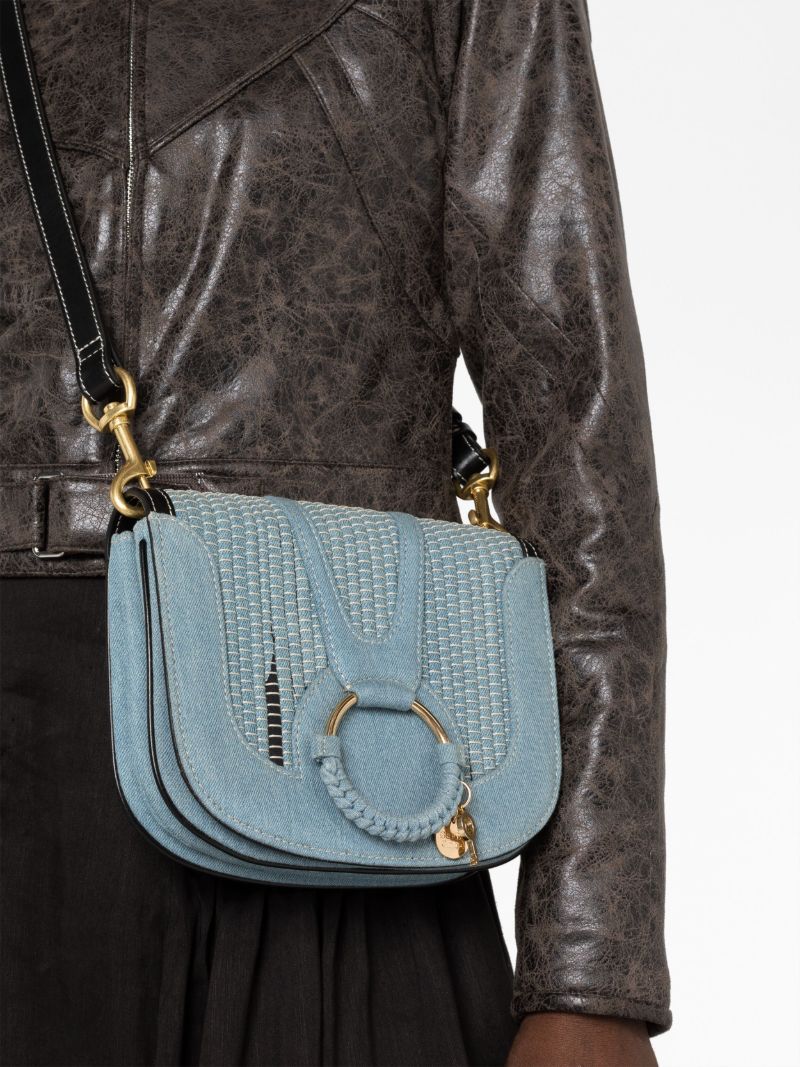 Blue Hana Denim Cross Body Bag