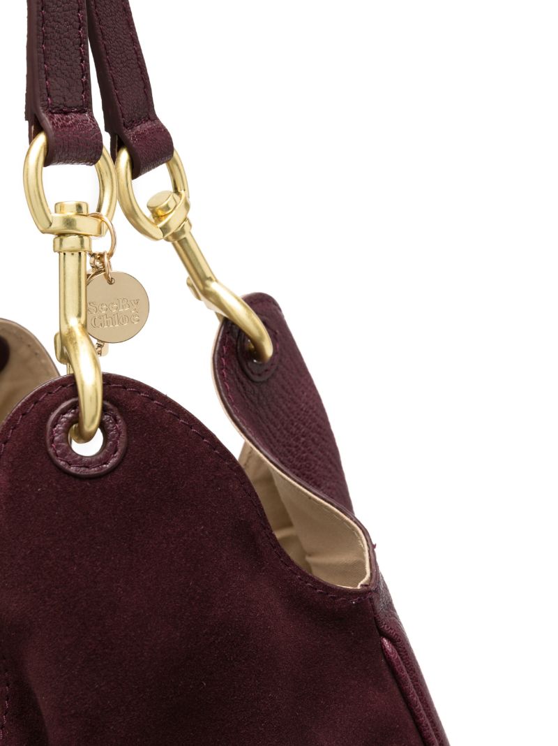 Red Hana Leather Tote Bag