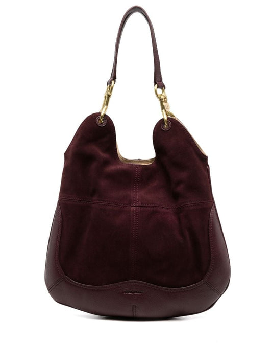 Red Hana Leather Tote Bag