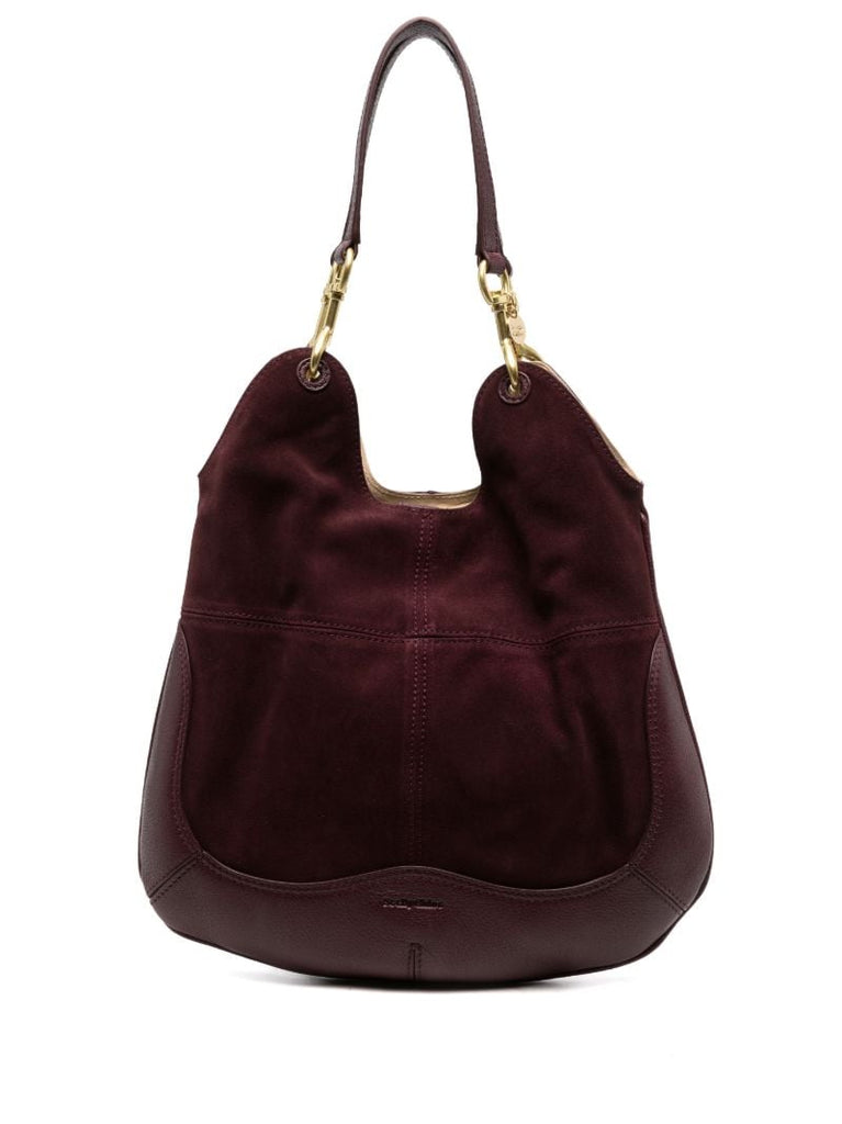 Red Hana Leather Tote Bag