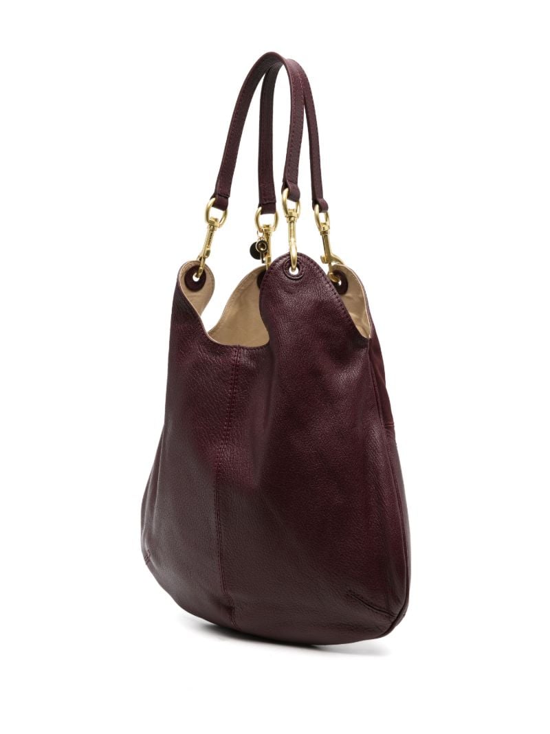 Red Hana Leather Tote Bag