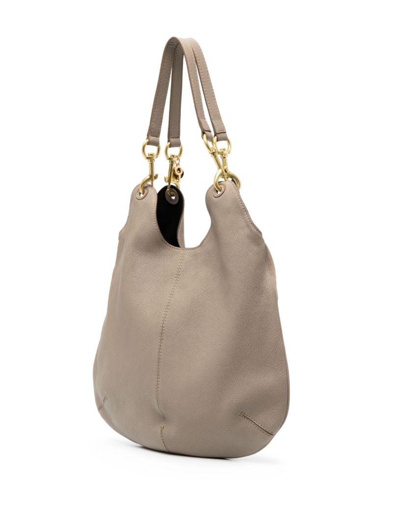 Neutral Hana Suede Shoulder Bag