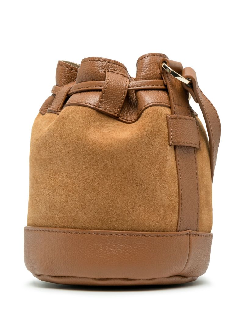 Brown Vicki Small Suede Bucket Bag