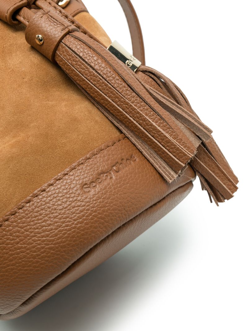 Brown Vicki Small Suede Bucket Bag