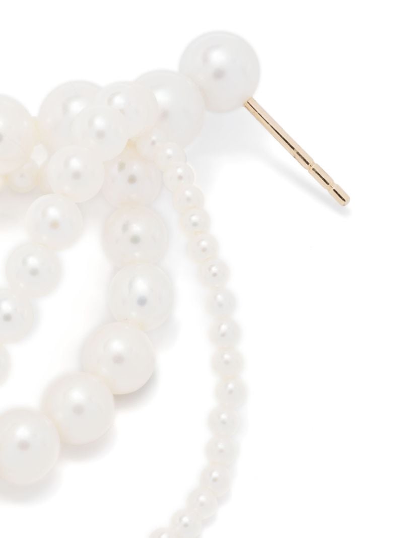 14k Yellow Gold Wrapped Perle Pearl Single Drop Earring