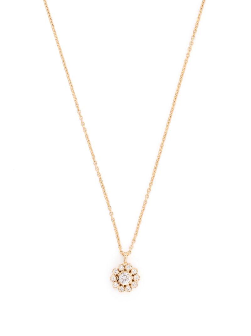 18k Yellow Gold Soleil Simple Diamond Necklace