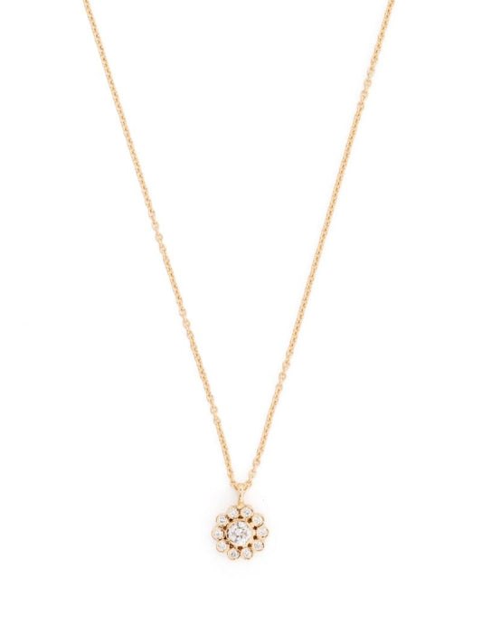 18k Yellow Gold Soleil Simple Diamond Necklace