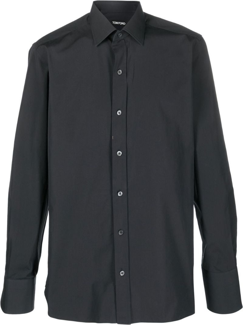 Black Long Sleeved Cotton Shirt