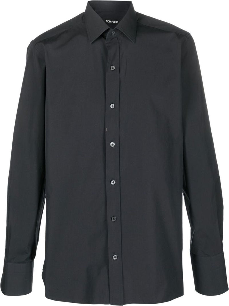 Black Long Sleeved Cotton Shirt