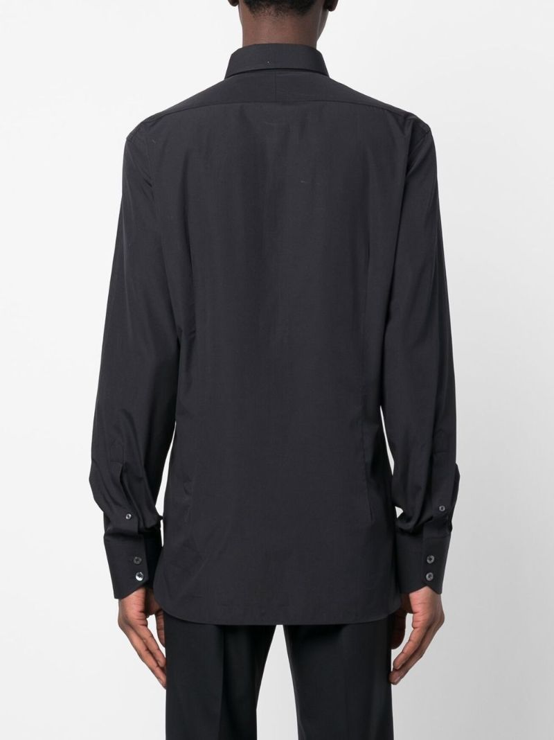 Black Long Sleeved Cotton Shirt