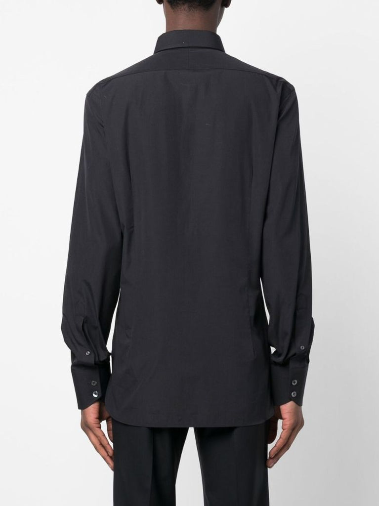 Black Long Sleeved Cotton Shirt