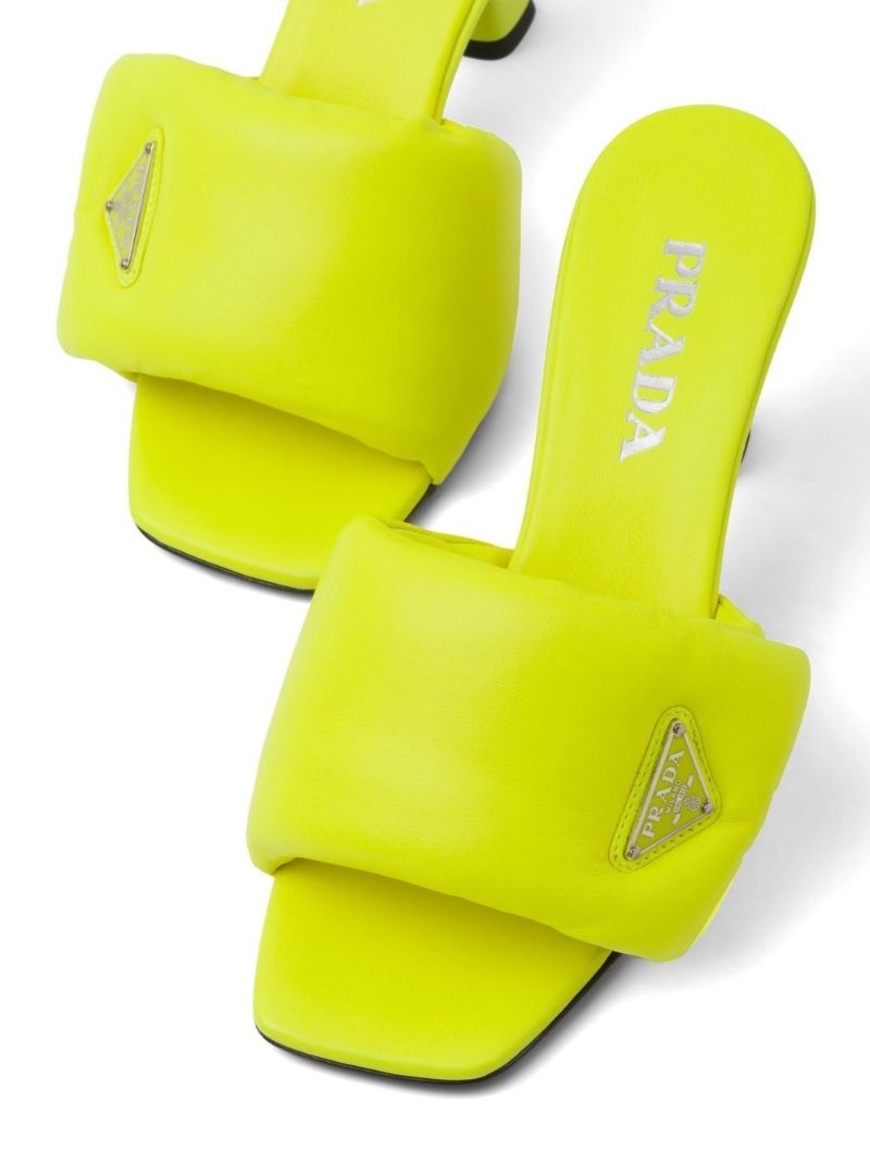 Green 65 Logo-plaque Padded Mules