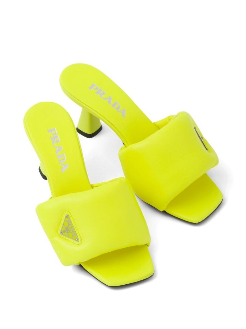 Green 65 Logo-plaque Padded Mules