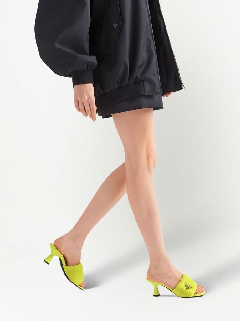Green 65 Logo-plaque Padded Mules
