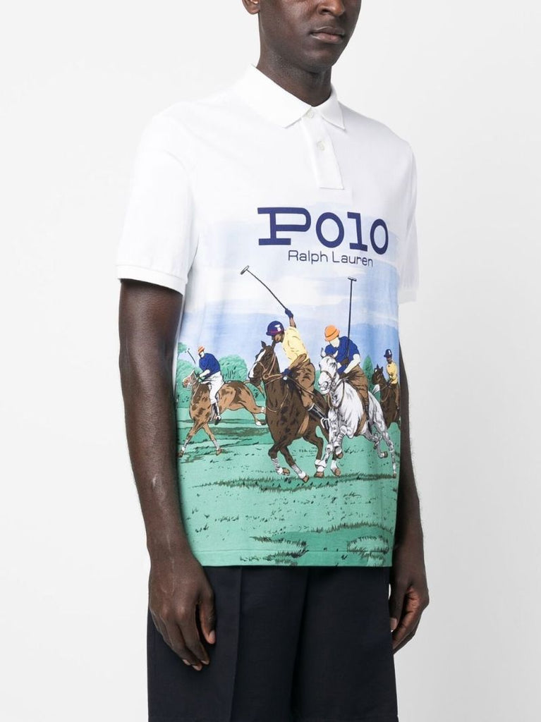White Polo Match Cotton Polo Shirt