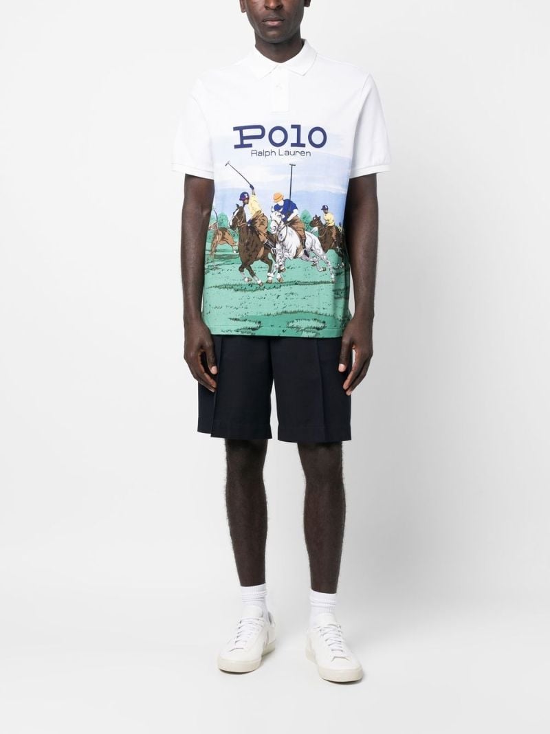 White Polo Match Cotton Polo Shirt