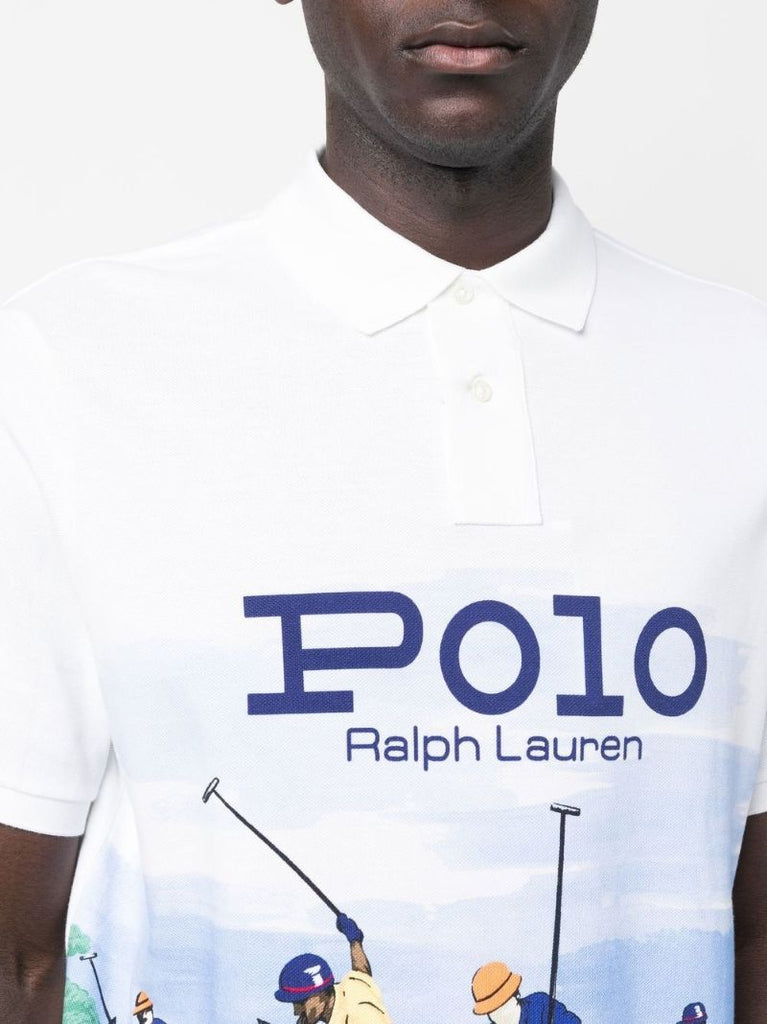 White Polo Match Cotton Polo Shirt