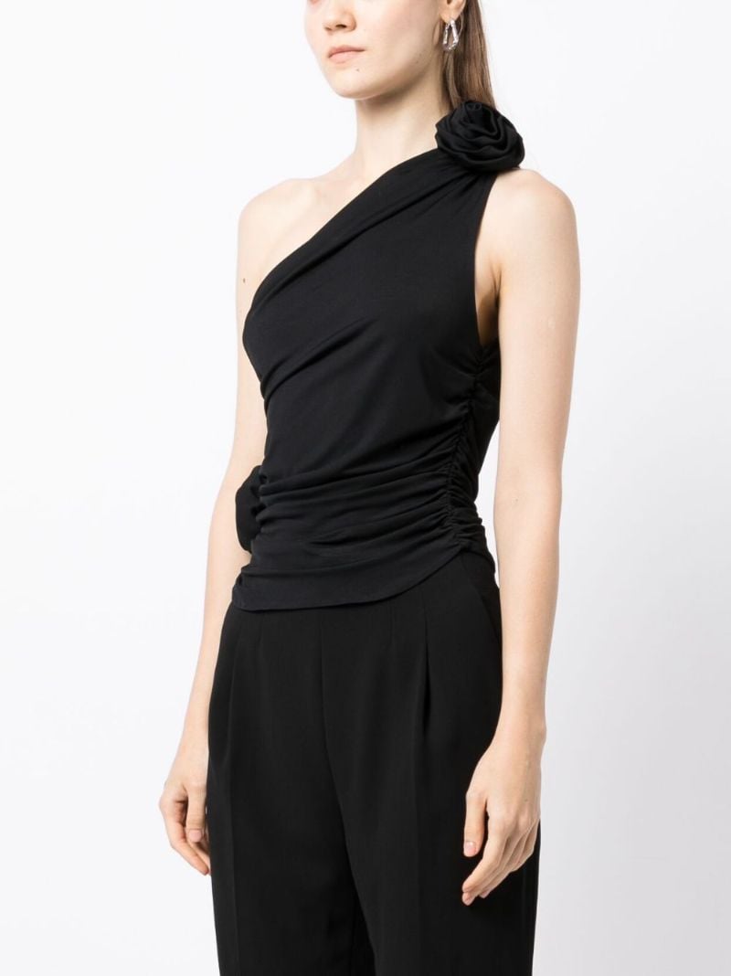 Black Floral-appliquÃ_x0083_Â©d Top