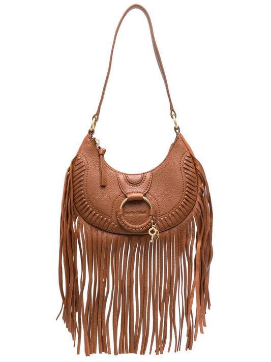 Brown Fringe Detail Shoulder Bag