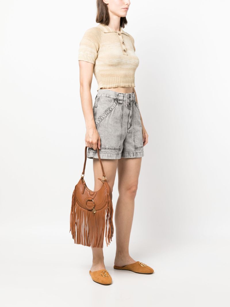 Brown Fringe Detail Shoulder Bag