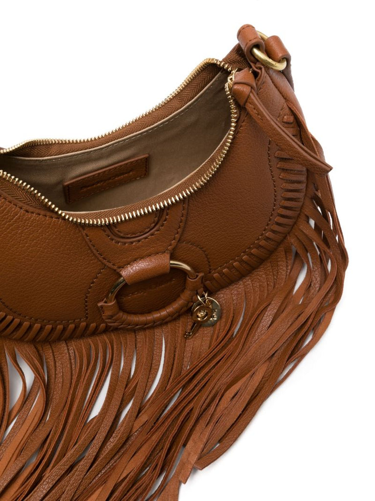 Brown Fringe Detail Shoulder Bag