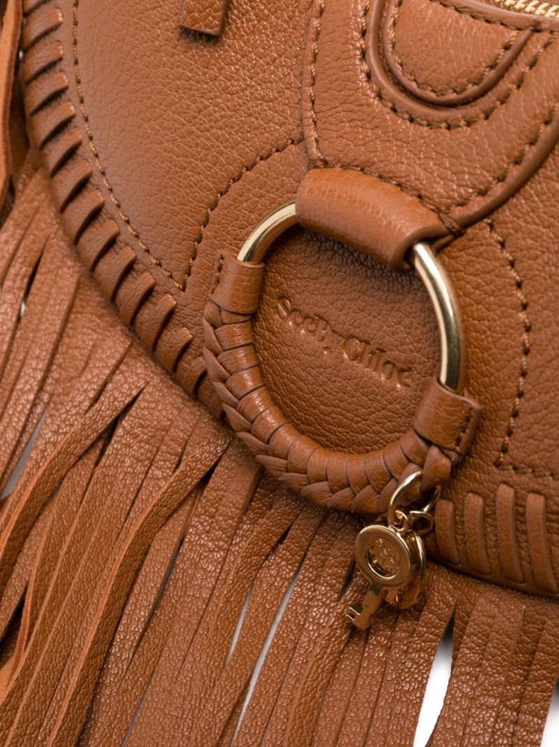 Brown Fringe Detail Shoulder Bag