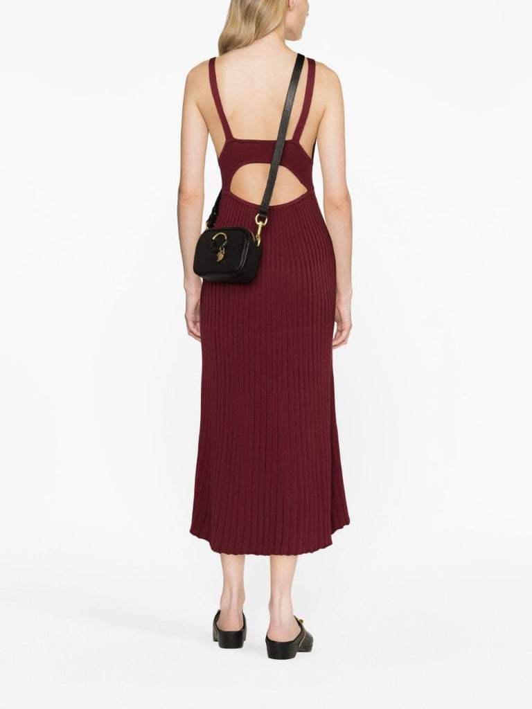 Black Hana Leather Shoulder Bag