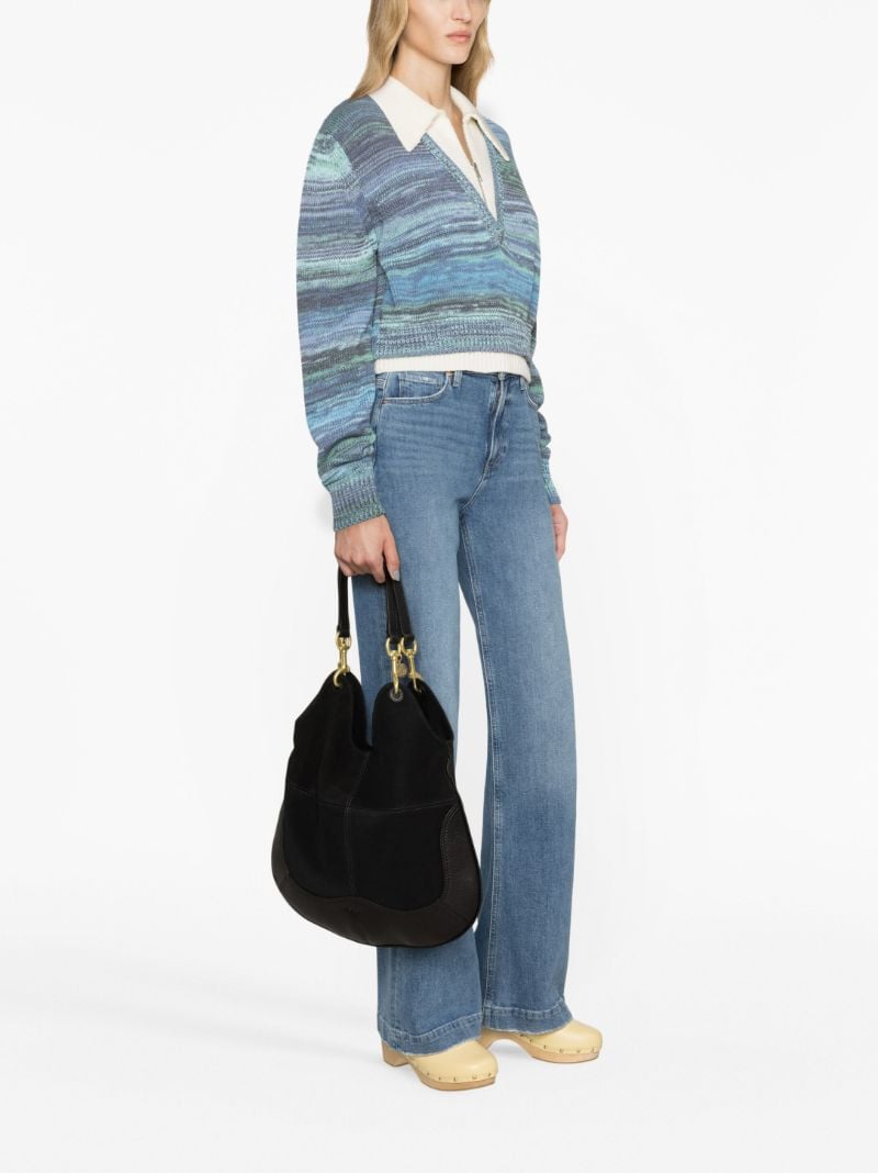 Black Hana Suede Tote Bag