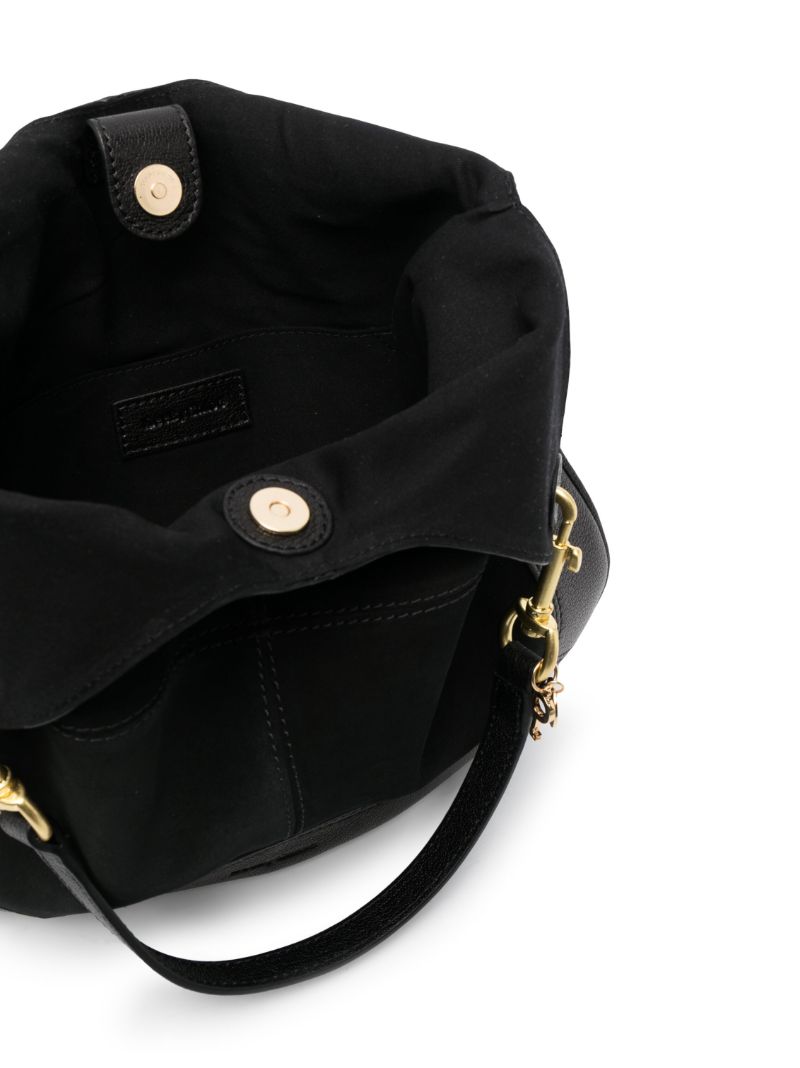 Black Hana Suede Tote Bag