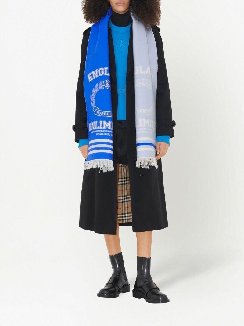 Blue College Varsity Print Scarf