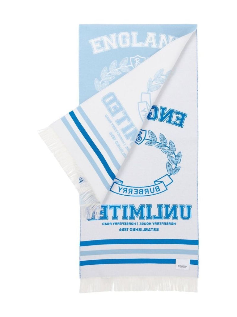 Blue College Varsity Print Scarf
