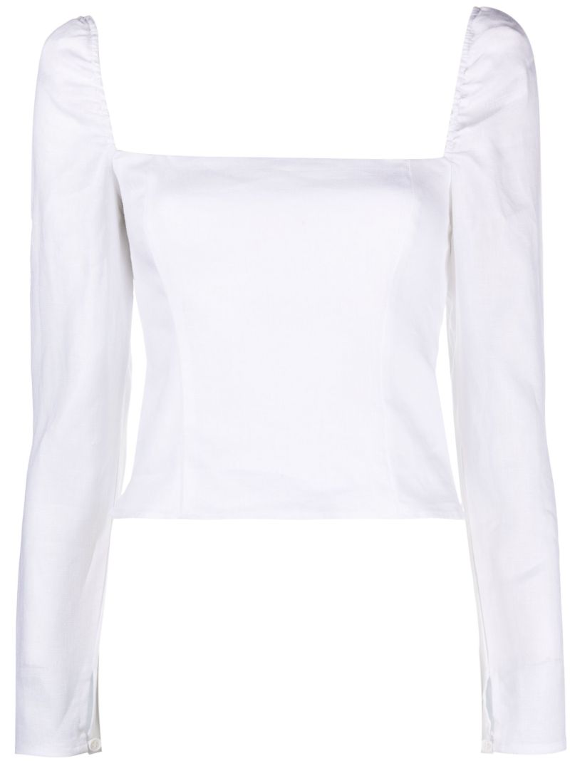 White Khloe Linen Top