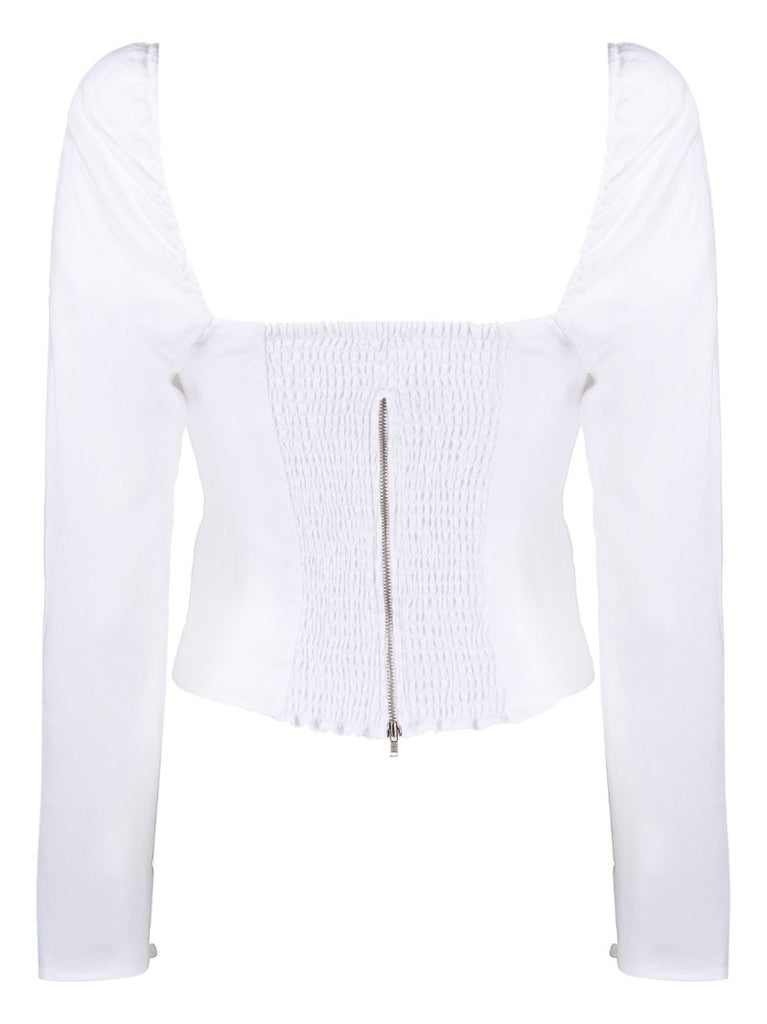 White Khloe Linen Top