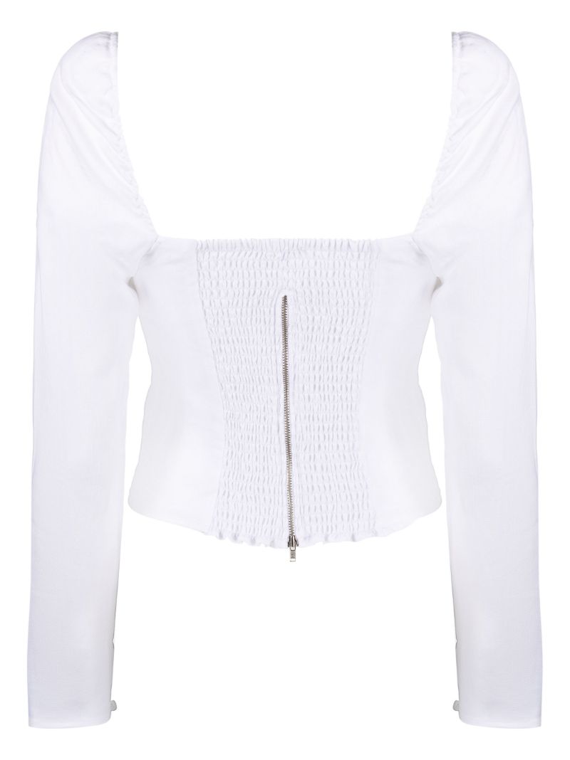 White Khloe Linen Top