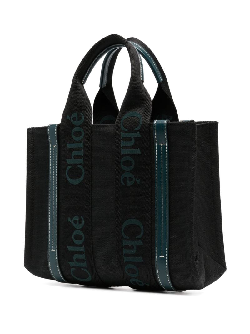 Black Woody Linen Tote Bag