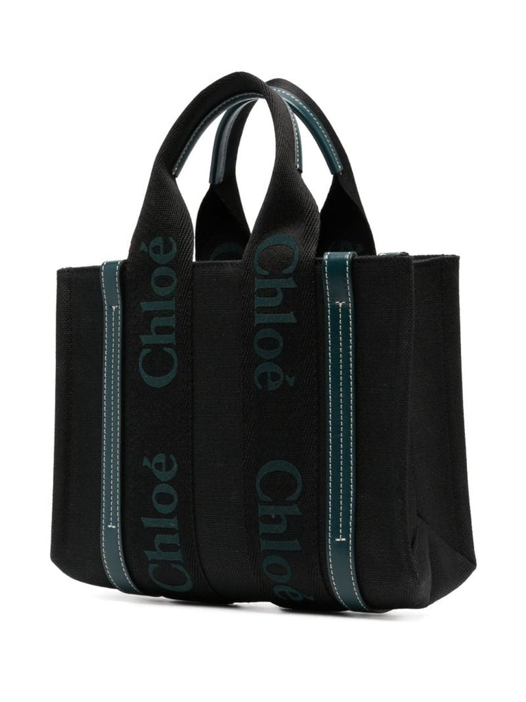Black Woody Linen Tote Bag
