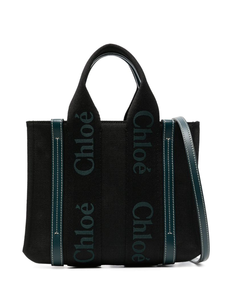 Black Woody Linen Tote Bag