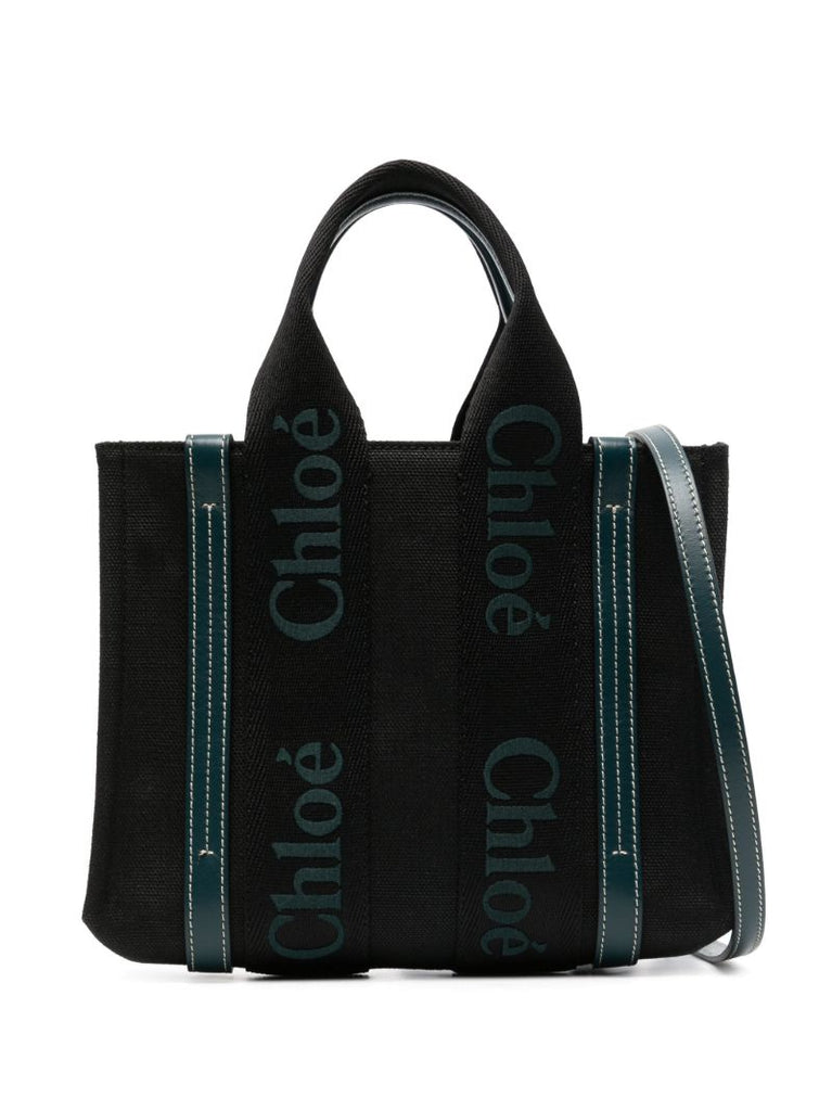 Black Woody Linen Tote Bag
